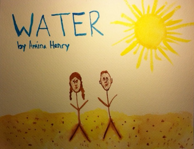 Water cover image-watercolor on paper by Amina Henry